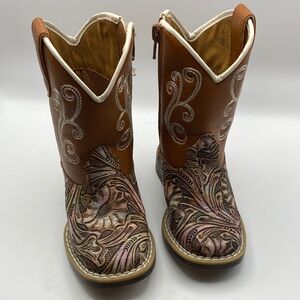 Twister Kids Boots with Brown and Pink Patterns
752